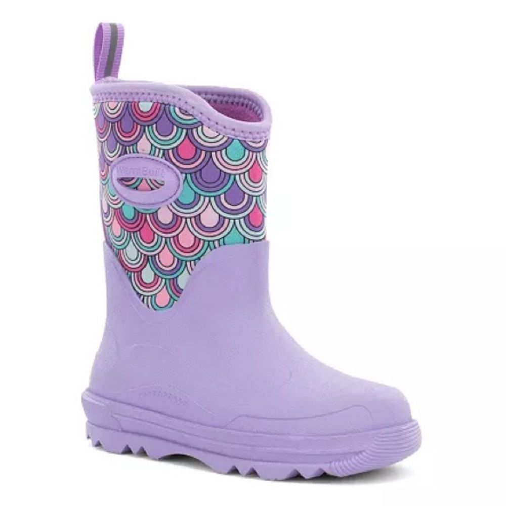 Western Chief Girls Waterproof Neoprene Traverse Boots NEW Lilac Mermaid Size 12